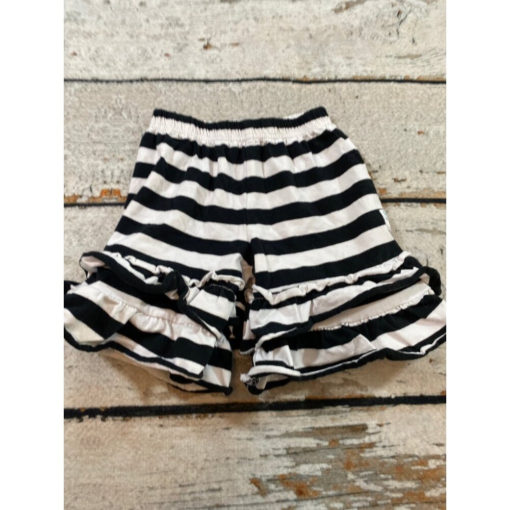 Momi Boutique Black White Striped Shorties